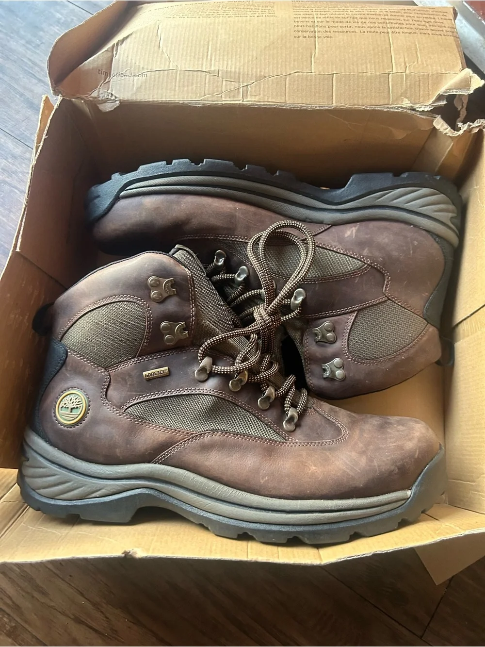 Timberland Brown Leather Men's Boat-Style Hiking Boot